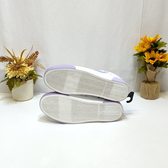 Disney Stitch Low Top Sneakers Womens 11 Lace-Up Glitter Accents Charm Keychain - Picture 8 of 9